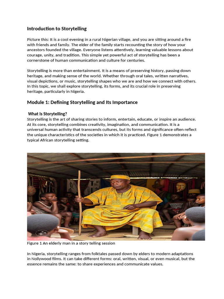 The Art of Storytelling in Nigeria | PDF | Storytelling | Narrative