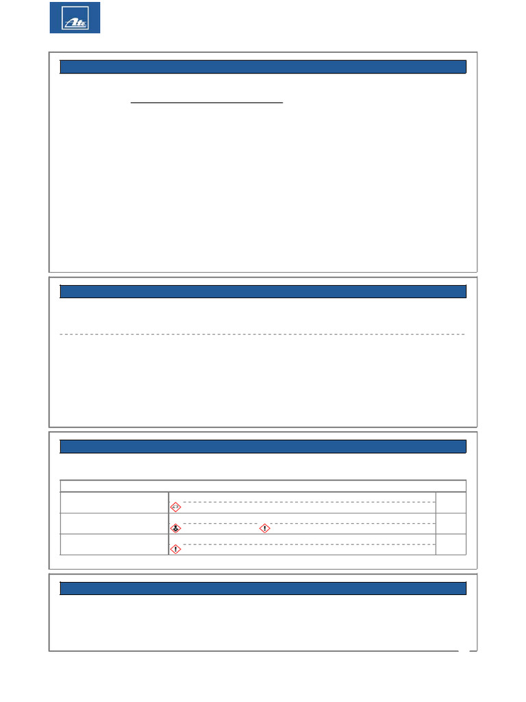 ATE Brake Fluid SL (DOT 4) Safety Data Sheet | PDF | Dangerous Goods ...