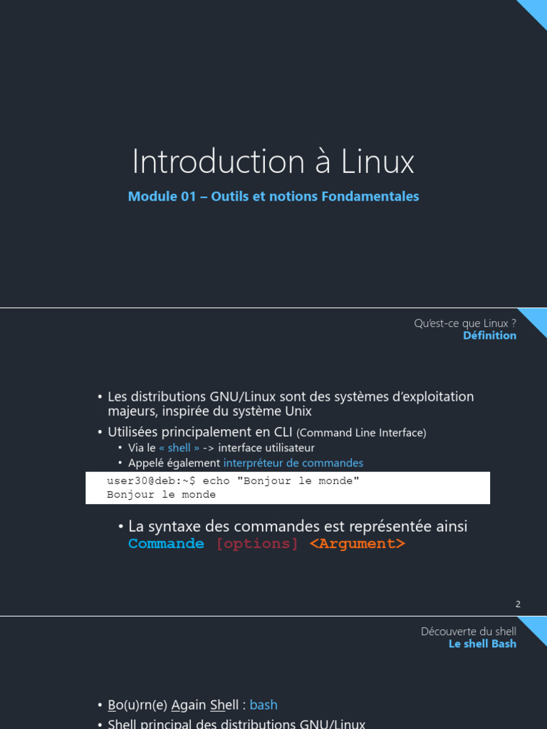 Introduction aux commandes Linux et Shell | PDF | Interface système ...