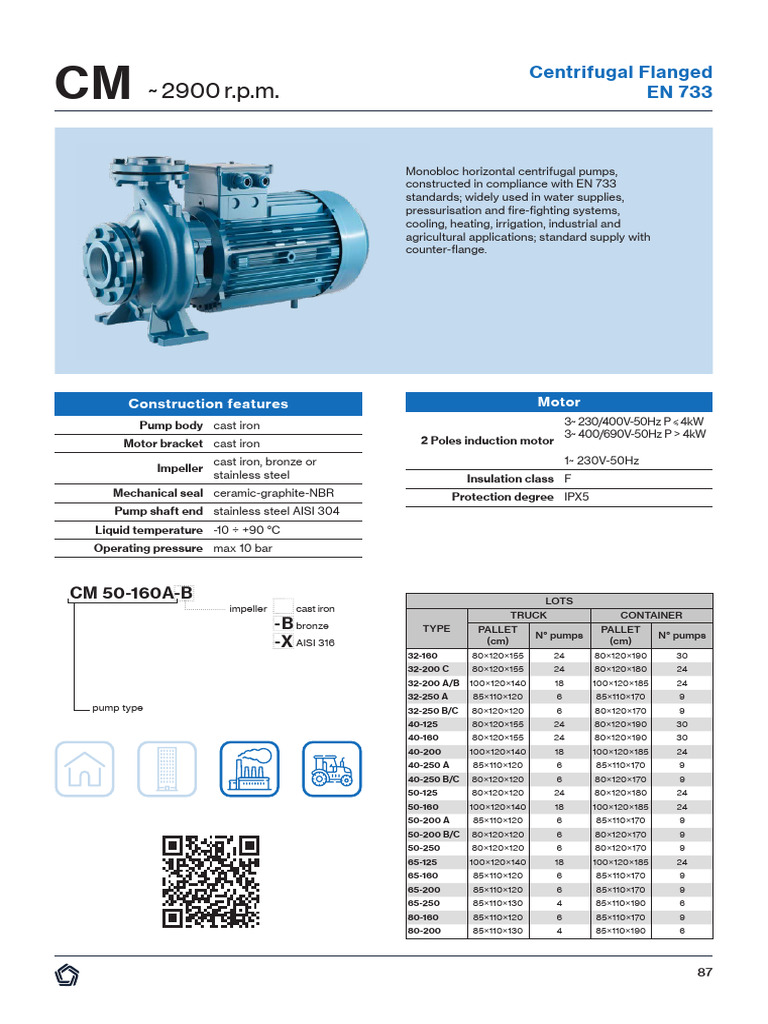 EN 733 Centrifugal Flanged Pumps | PDF | Pump | Continuum Mechanics