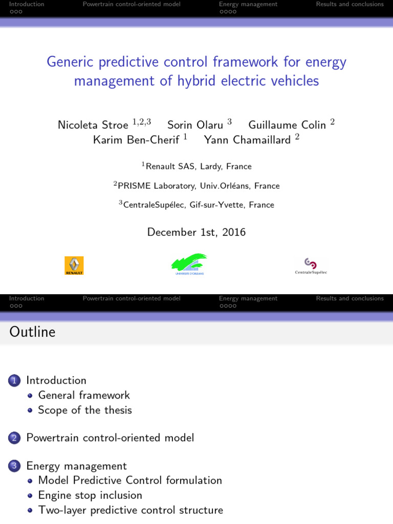 Energy Management in Hybrid Vehicles | PDF | Hybrid Vehicle | Engines