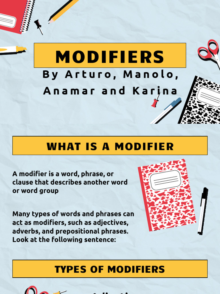 Understanding Types of Modifiers | PDF