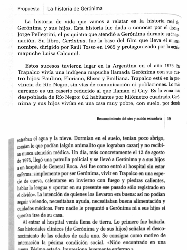 La historia de Gerónima y su familia | PDF