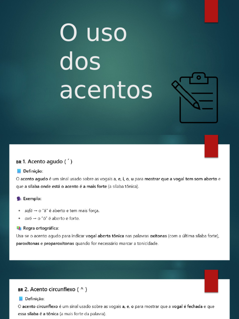 O Uso Dos Acentos | PDF