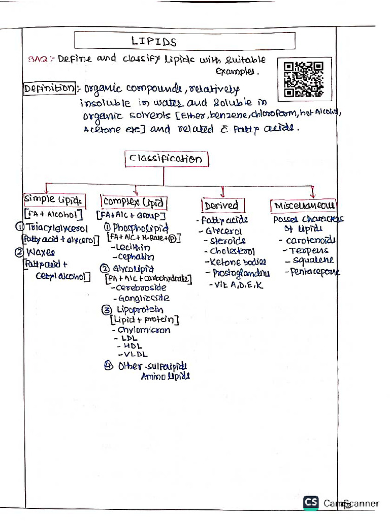 Biochemistry of Lipids | PDF