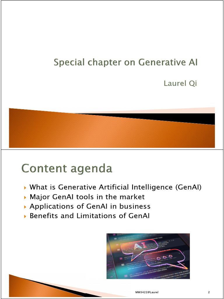 Lecture 06 - Special Chapter On Generative AI (S) | PDF | Artificial ...