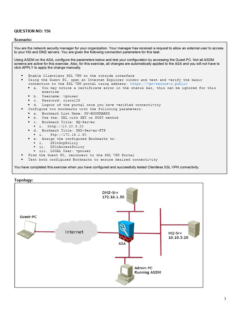 Configuring Clientless SSL VPN Access | PDF | Virtual Private Network ...