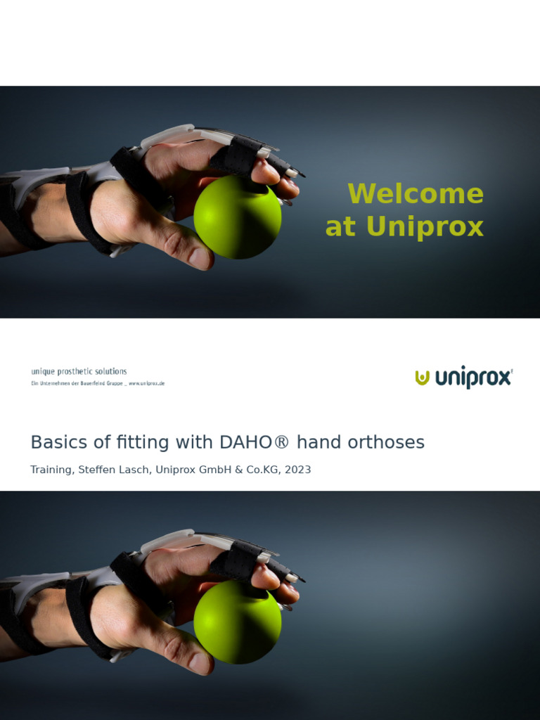 DAHO® Hand Orthoses Overview and Fitting | PDF | Thumb | Finger