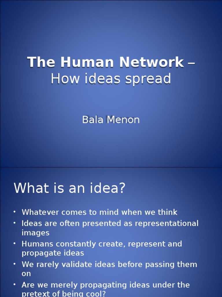 Understanding the Human Network | PDF