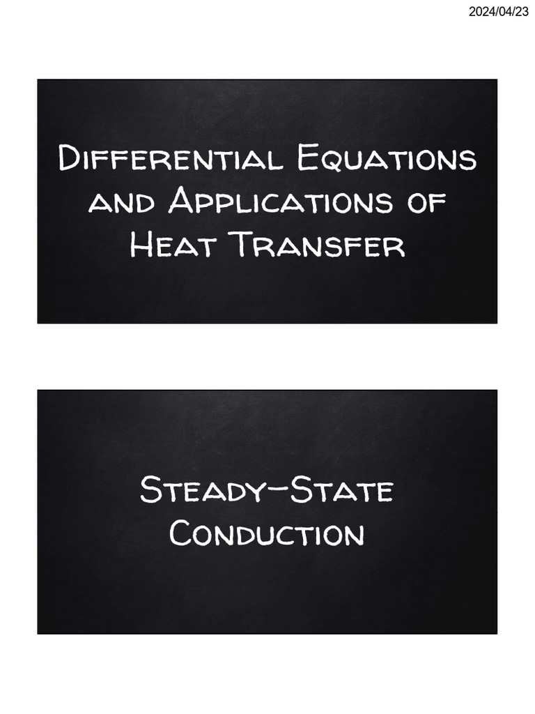 Lecture 27 Steady State Heat Conductiona | PDF | Thermal Conduction ...