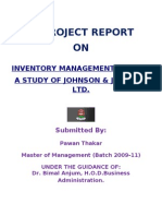 38248022 Final Project on Inventory Management in Johnson Johnson