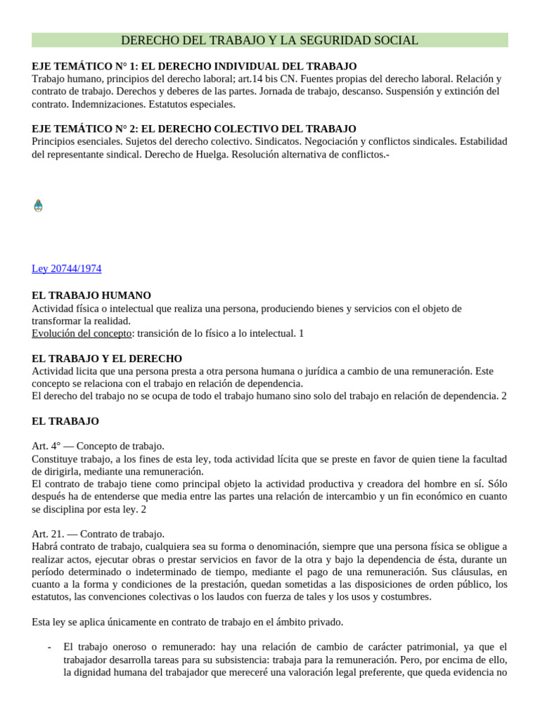 Derecho Del Trabajo y La Seguridad Social | PDF | Derecho laboral ...