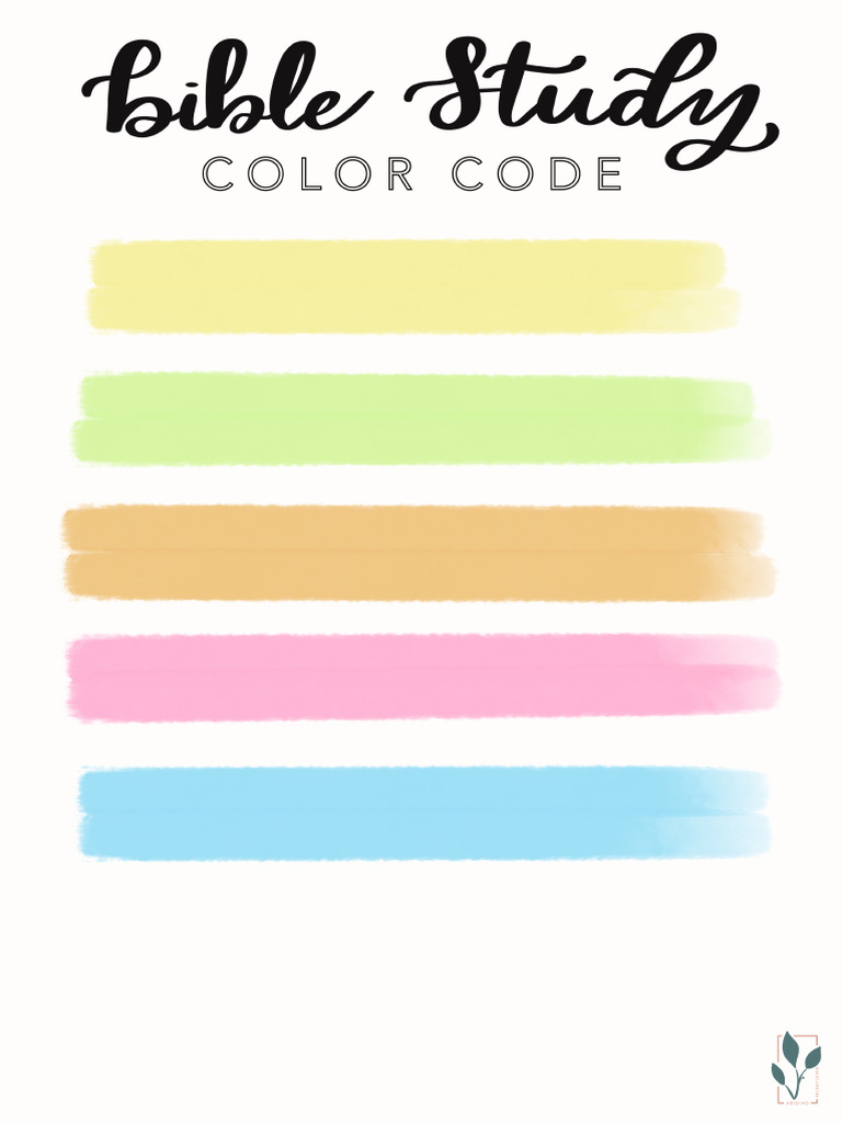 Bible Study Highlighting Code - Create Your Own! | PDF