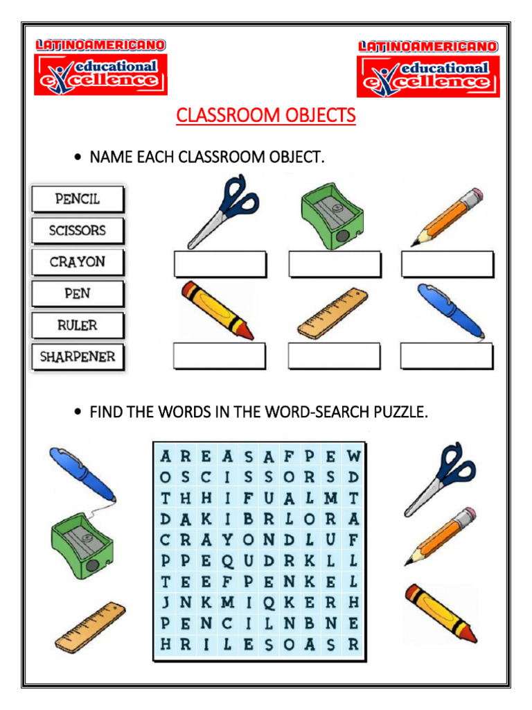 Classroom Objects | PDF
