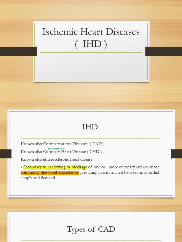 Ischemic Heart Disease Overview | PDF | Myocardial Infarction ...