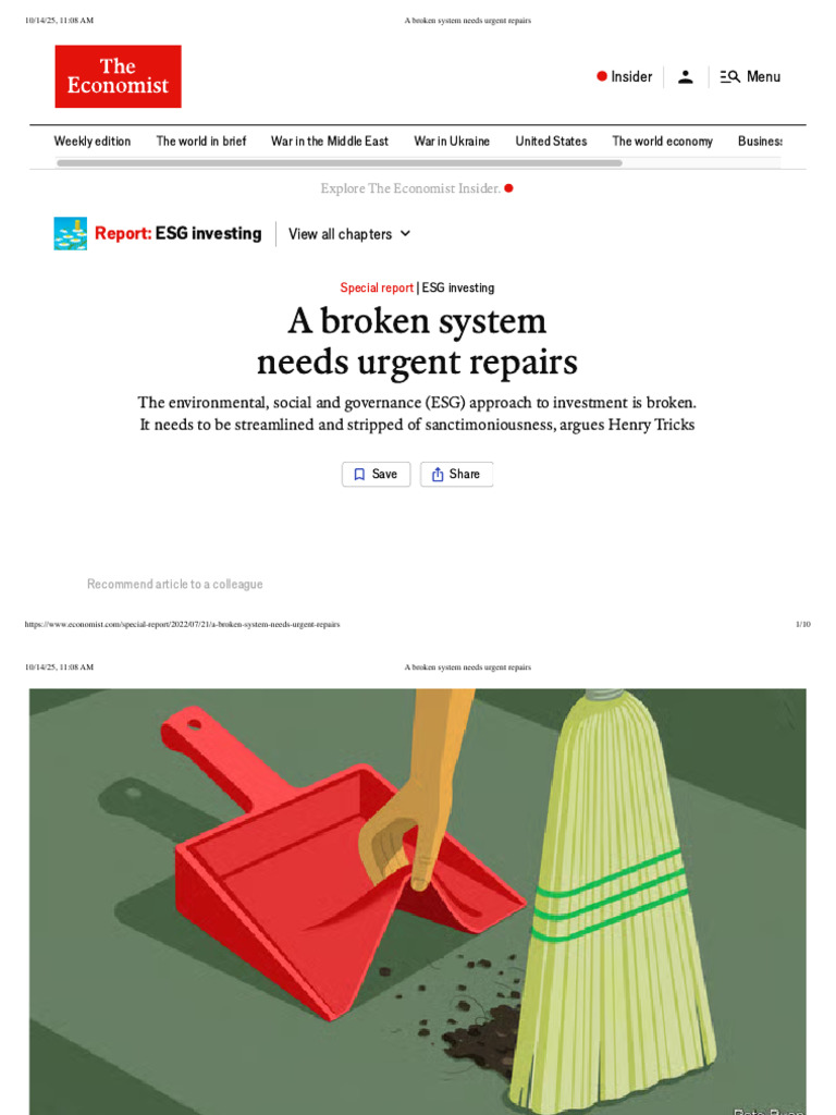 A Broken System Needs Urgent Repairs | PDF | Externality | Investing