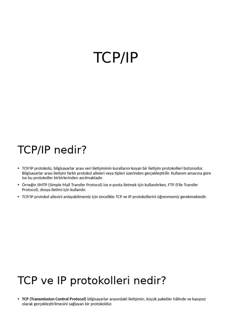 3 - TCP Ip Modeli - Updated | PDF