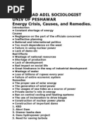 Download Energy Crisis Essay Outline by CH MUHAMMAD ADIL SN93458653 doc pdf