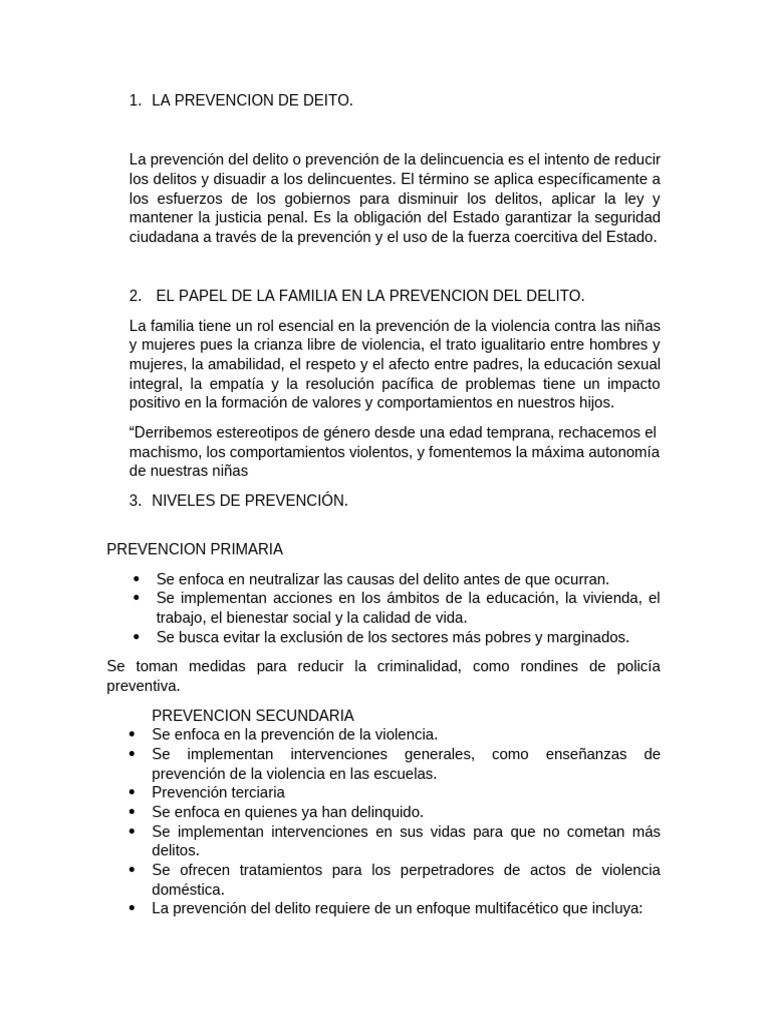La Prevencion de Deito | PDF | Prevención del crimen | Violencia