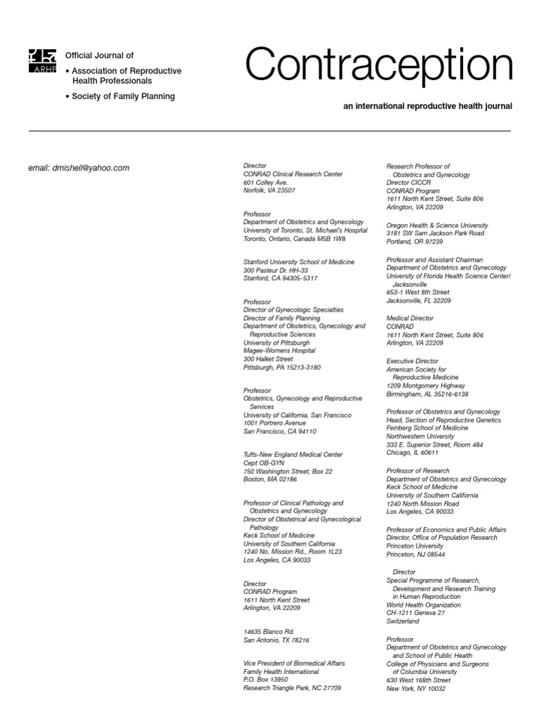International Journal of Contraception | PDF | Doctor Of Medicine ...