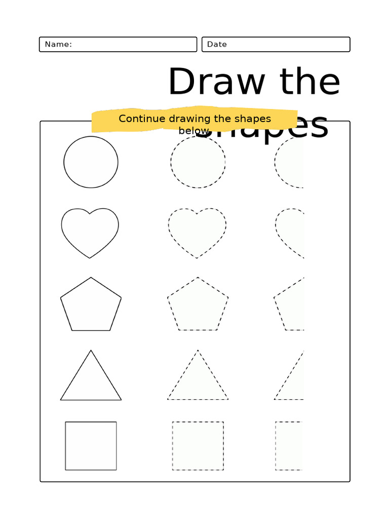 Bi-Color Match Basic Shapes Foundational Worksheet | PDF