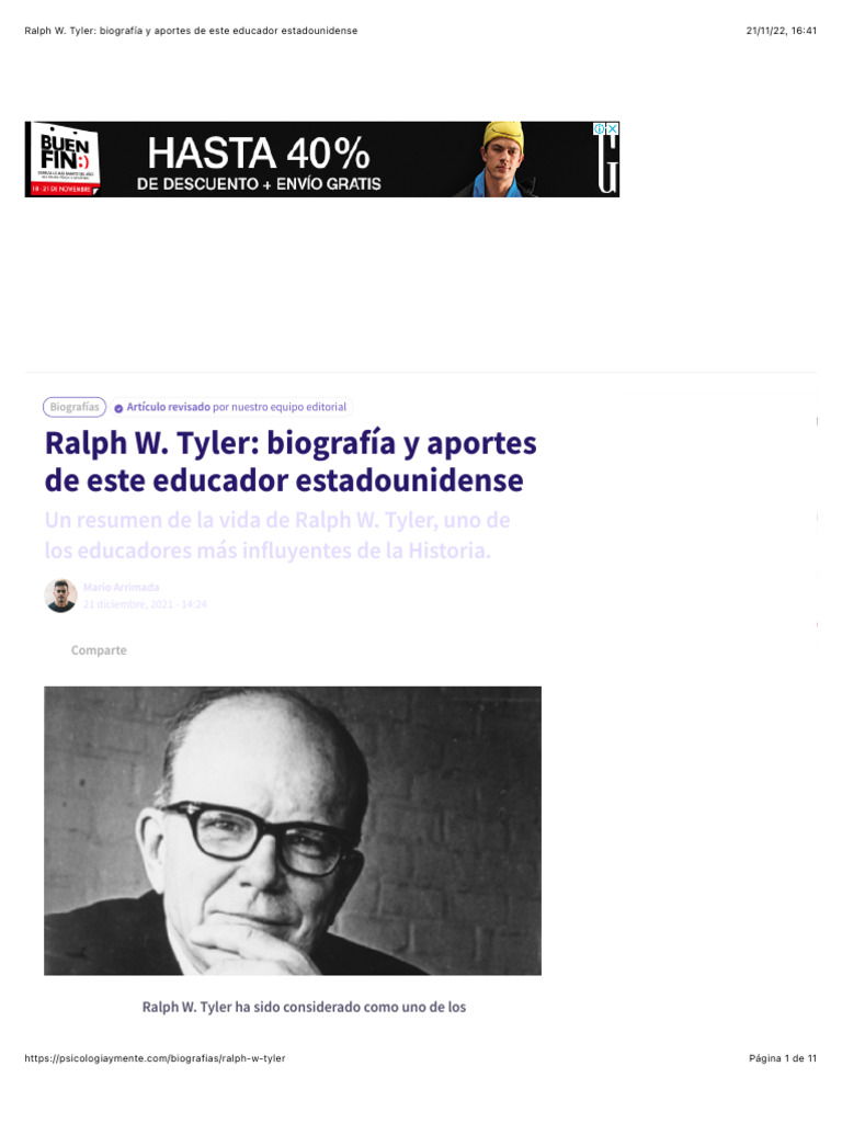 Diseño Basado en Objetivos de Ralph Tyler | PDF | Evaluación | Plan de ...