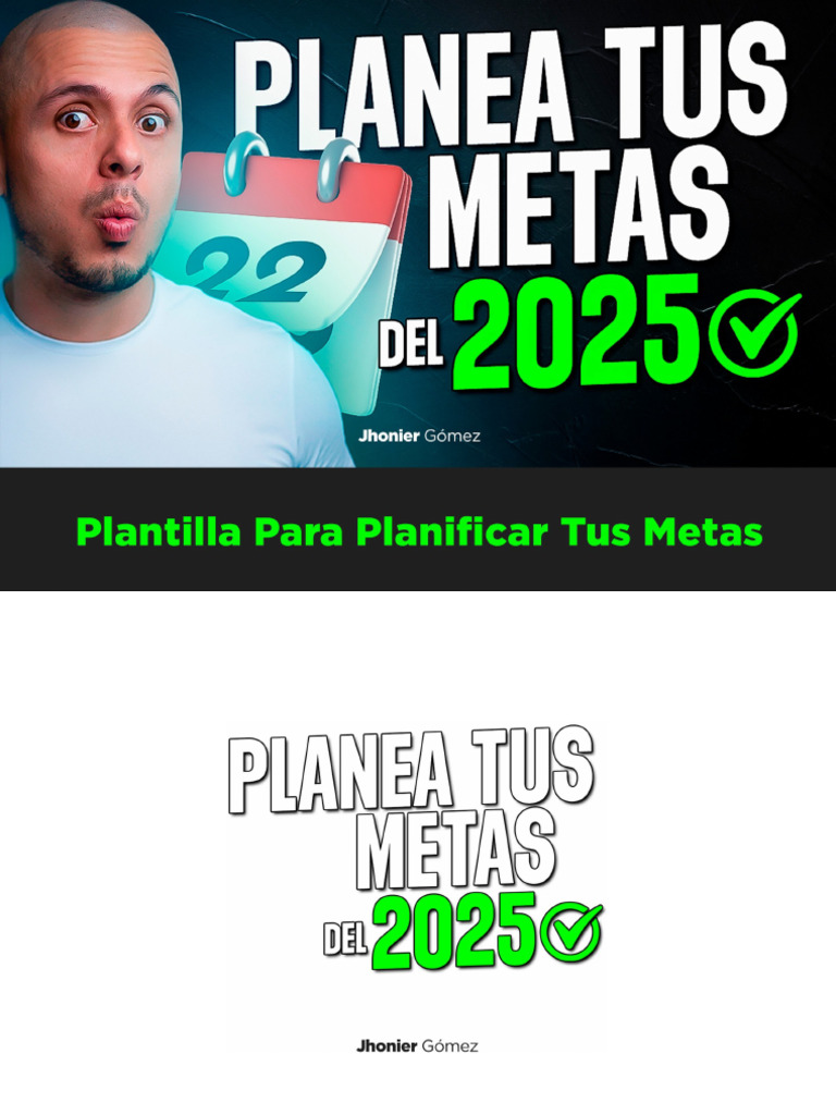 PLANTILLAS METAS 2025 - Jhonier Gómez | PDF