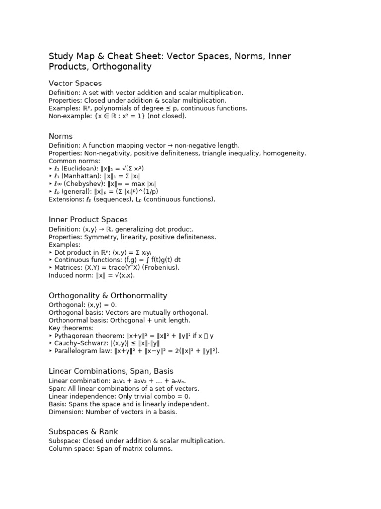 Study Map Cheat Sheet Module1 | PDF