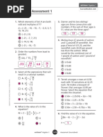 Topic 4 - Assessment Form A - Answer Key | PDF | Mathematical Relations ...