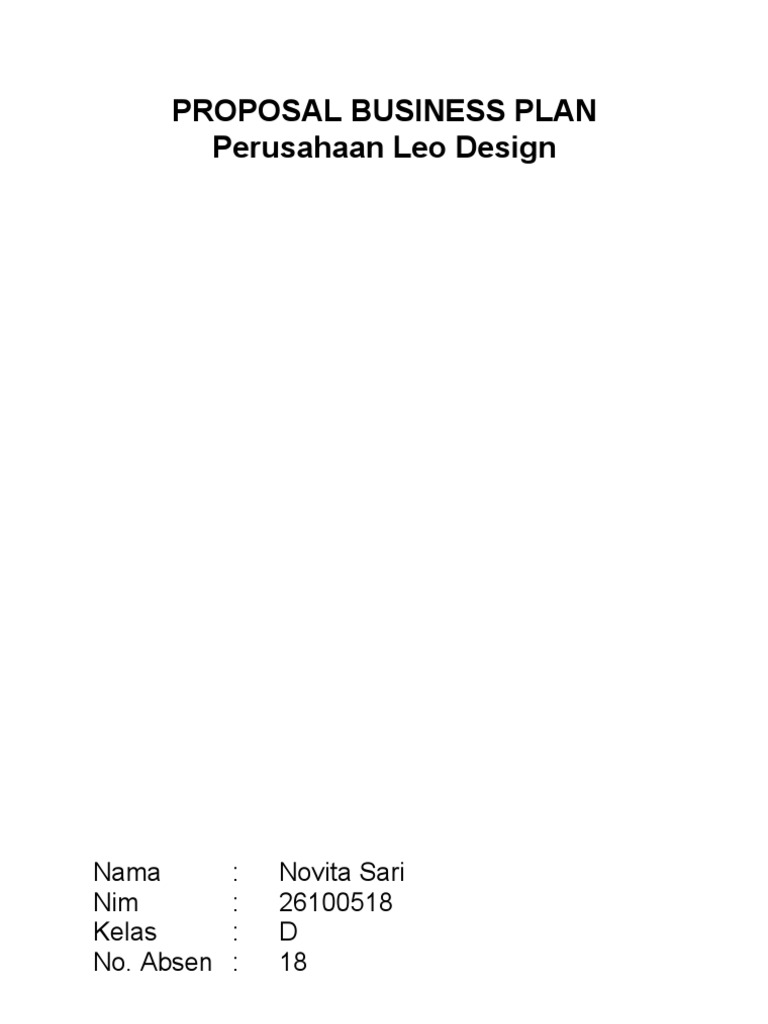 Proposal Business Plan