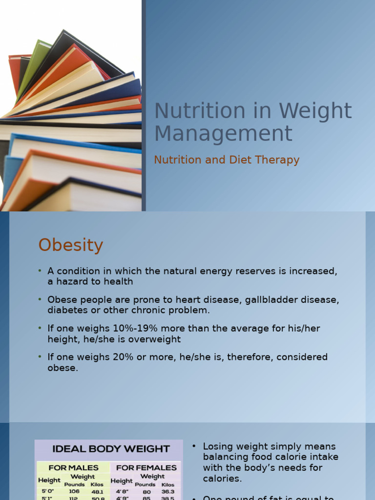 Nutrition in Weight Management | PDF | Dieting | Low Carbohydrate Diet