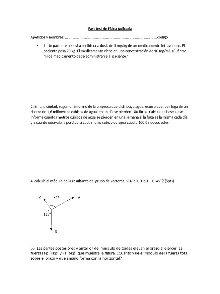 Fast Test Conversion Vec y Estatica | PDF