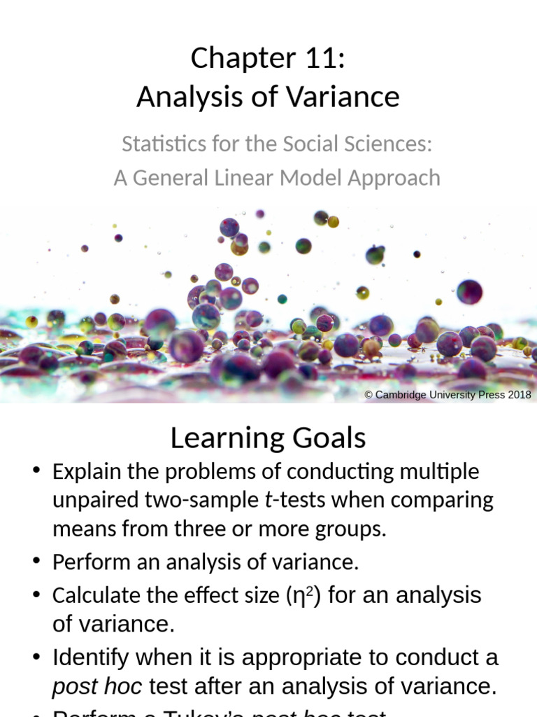 Chapter 11 - Analysis of Variance+ | PDF | Student's T Test | Analysis ...