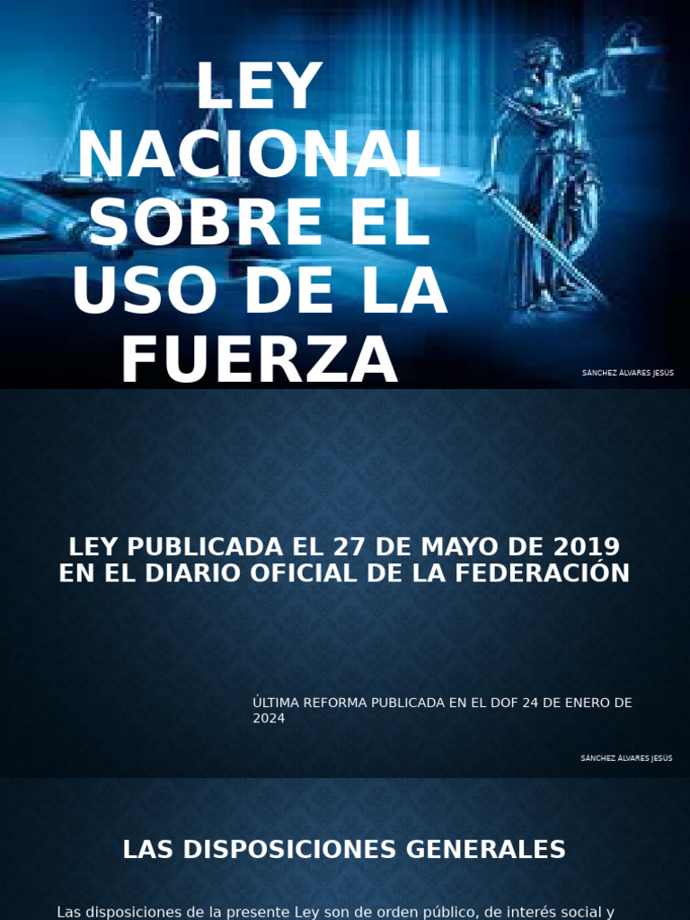 Ley Nacional sobre el Uso de la Fuerza | PDF | Justicia | Crimen y ...