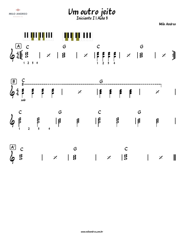 Iniciante+I+ +aula+3+ +Um+Outro+Jeito | PDF