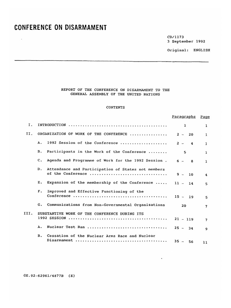 CD 1173-En | PDF | Disarmament | International Security