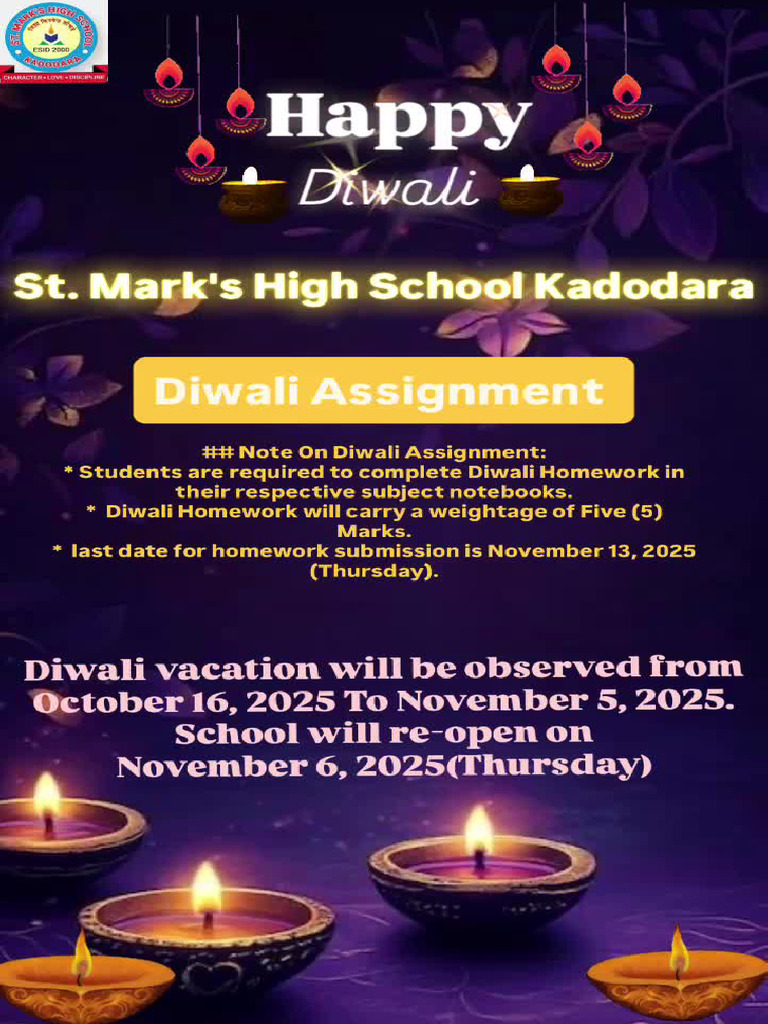 Std 8 Diwali Vacation Assignment Pdf