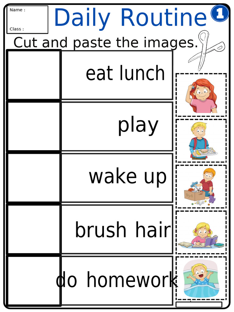 Daily Routine G1 Cut and Paste | PDF