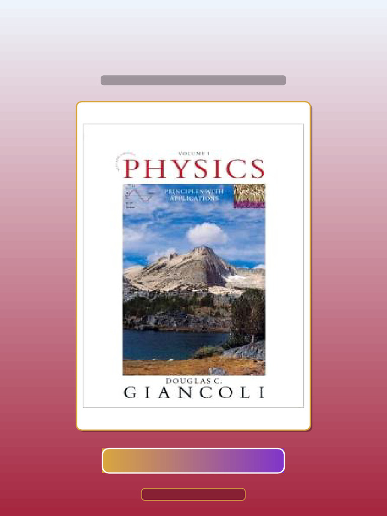 Physics Principles With Applications 7th Edition Douglas C Giancoli