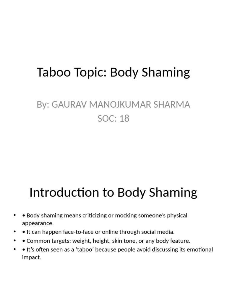 Understanding Body Shaming and Its Impact | PDF