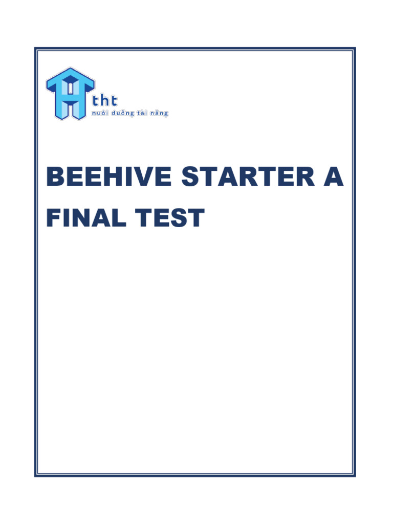 Beehive Starter A Final Test Guide | PDF