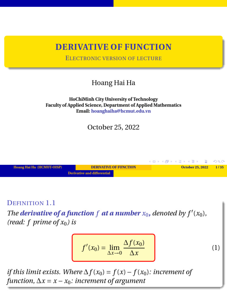 Understanding Function Derivatives | PDF | Derivative | Differential ...