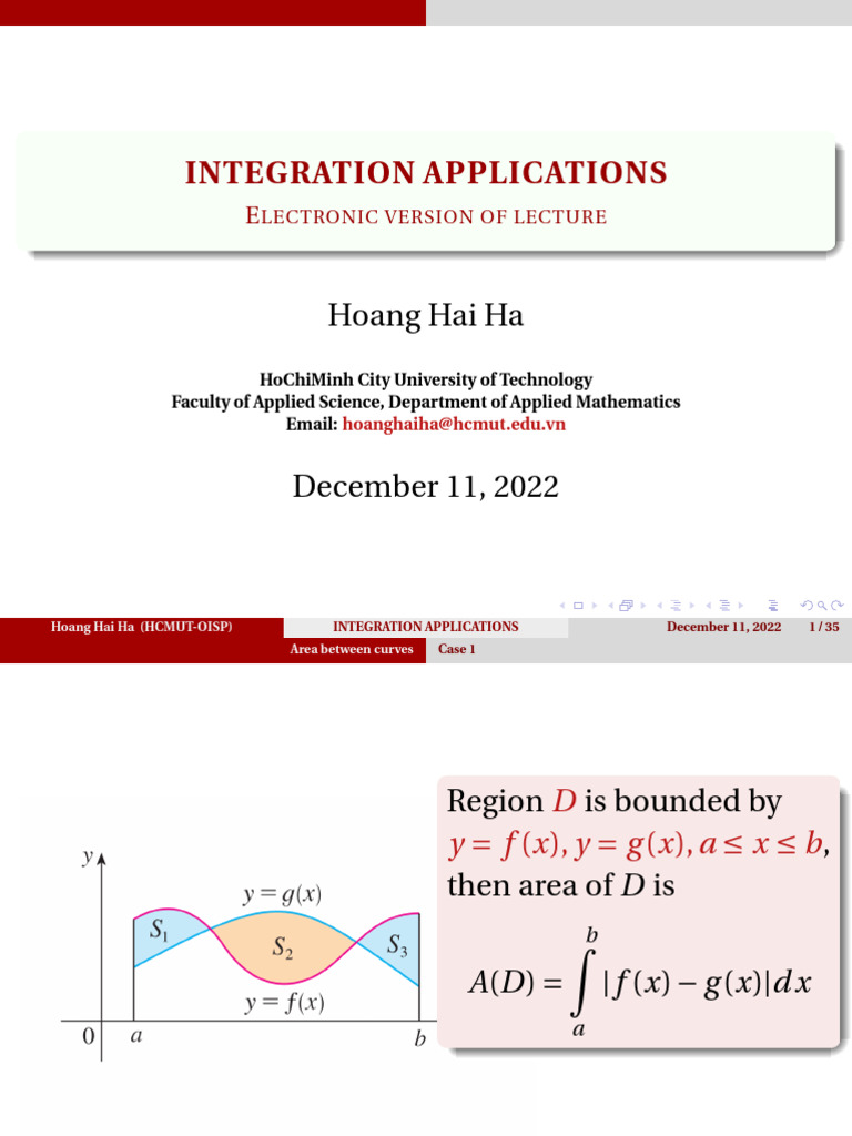 Applications of Integration | PDF | Integral | Force
