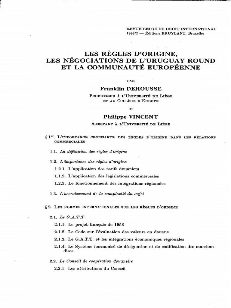 RBDI 1993.2 - Pp. 470 A 499 - Franklin Dehousse Et Philippe Vincent | PDF
