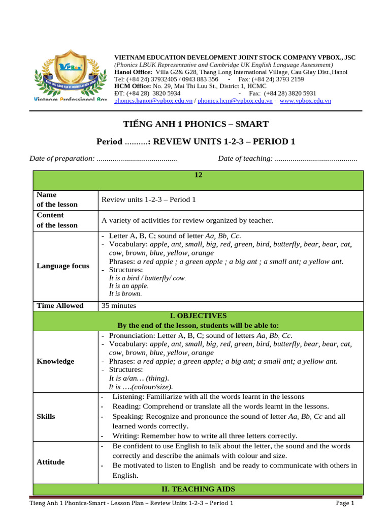 Phonics Review Lesson Plan for Kids | PDF | Linguistics | Communication
