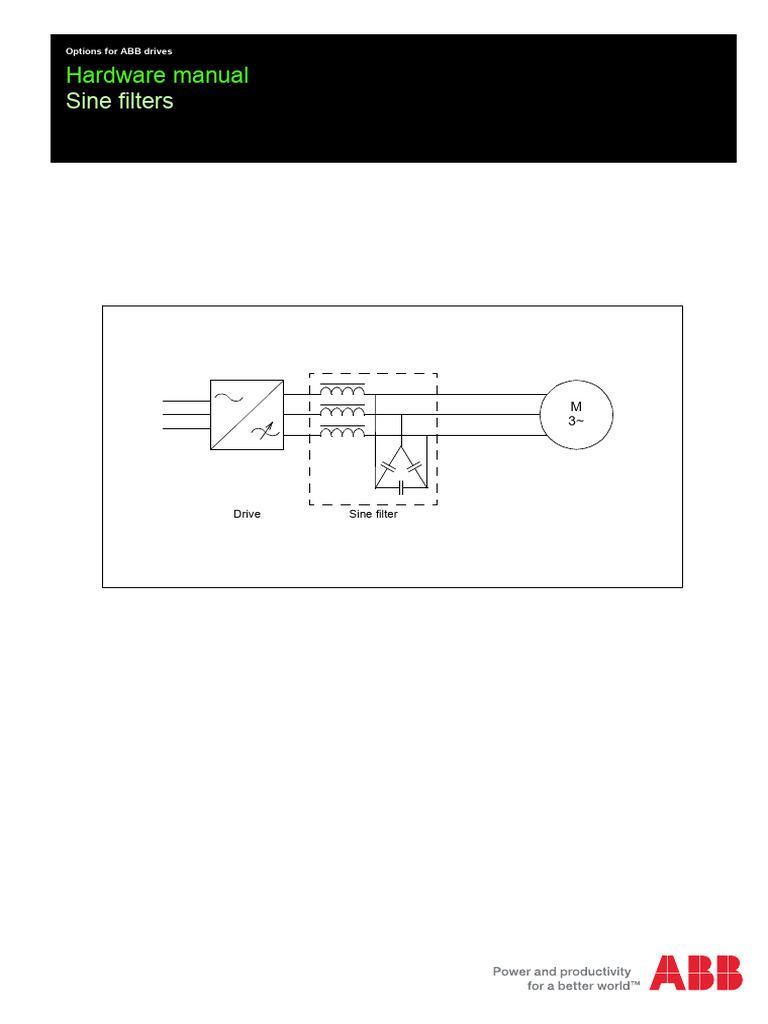 ABB Sine Filter Installation Guide | PDF | Electronic Filter | Transformer