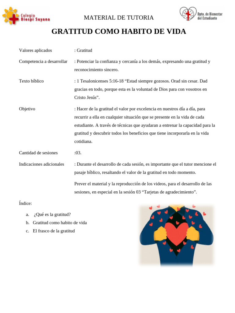 Gratitud: Hábito Transformador en la Vida | PDF | Gratitud | Felicidad