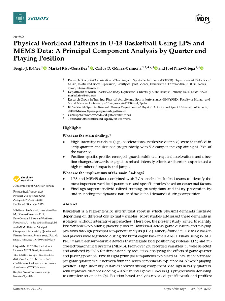 (2025) Ibáñez - Physical Workload Patterns in U-18 Basketball Using LPS ...
