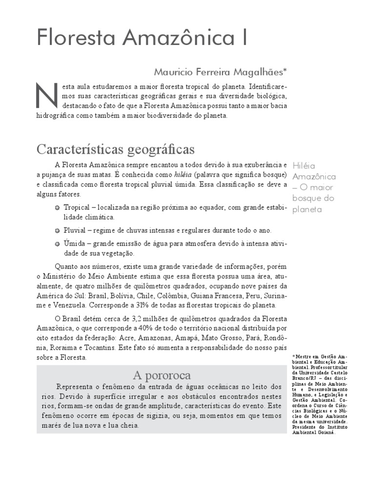 A Floresta Amazônica: Características Geográficas e Diversidade ...