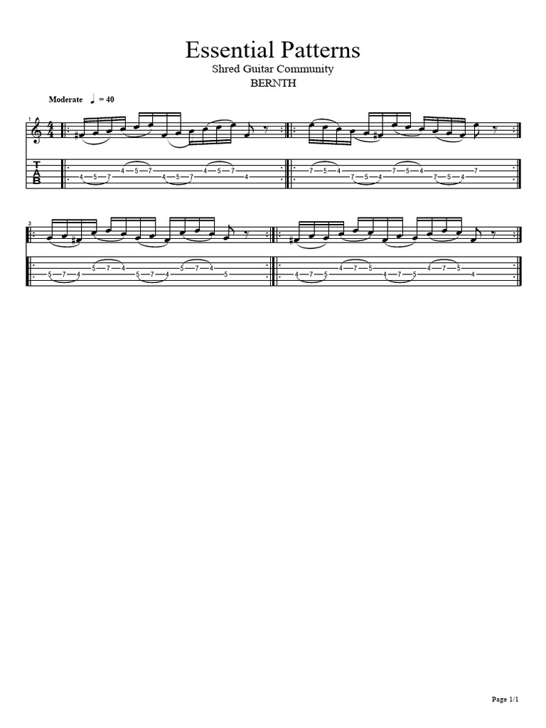 Essential Shred Guitar Patterns | PDF